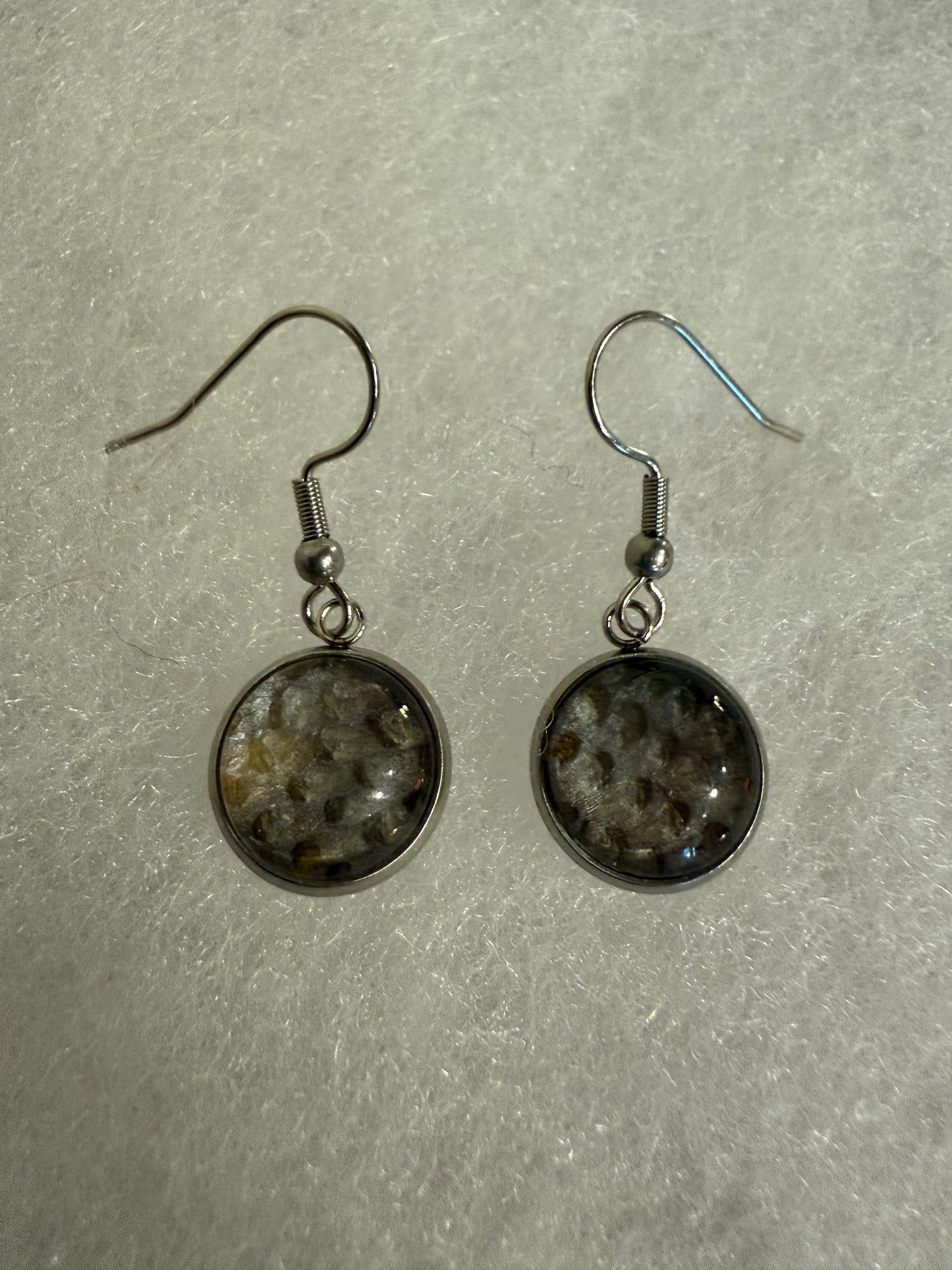 Fish skin earrings on hooks - 3