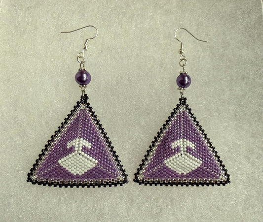 Large beaded Ulu earrings