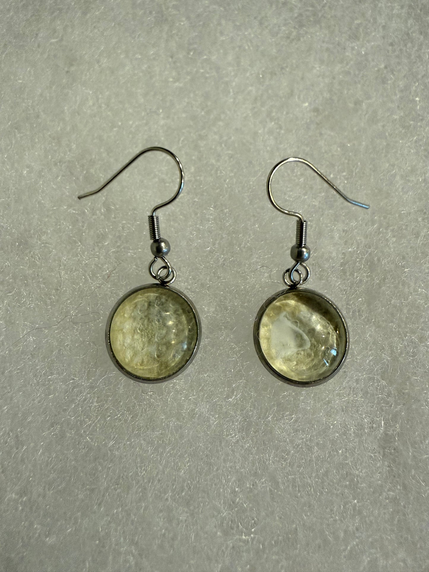 Fish skin earrings on hooks - 6