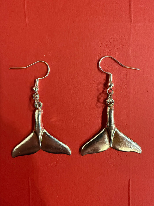 Whale tail earrings